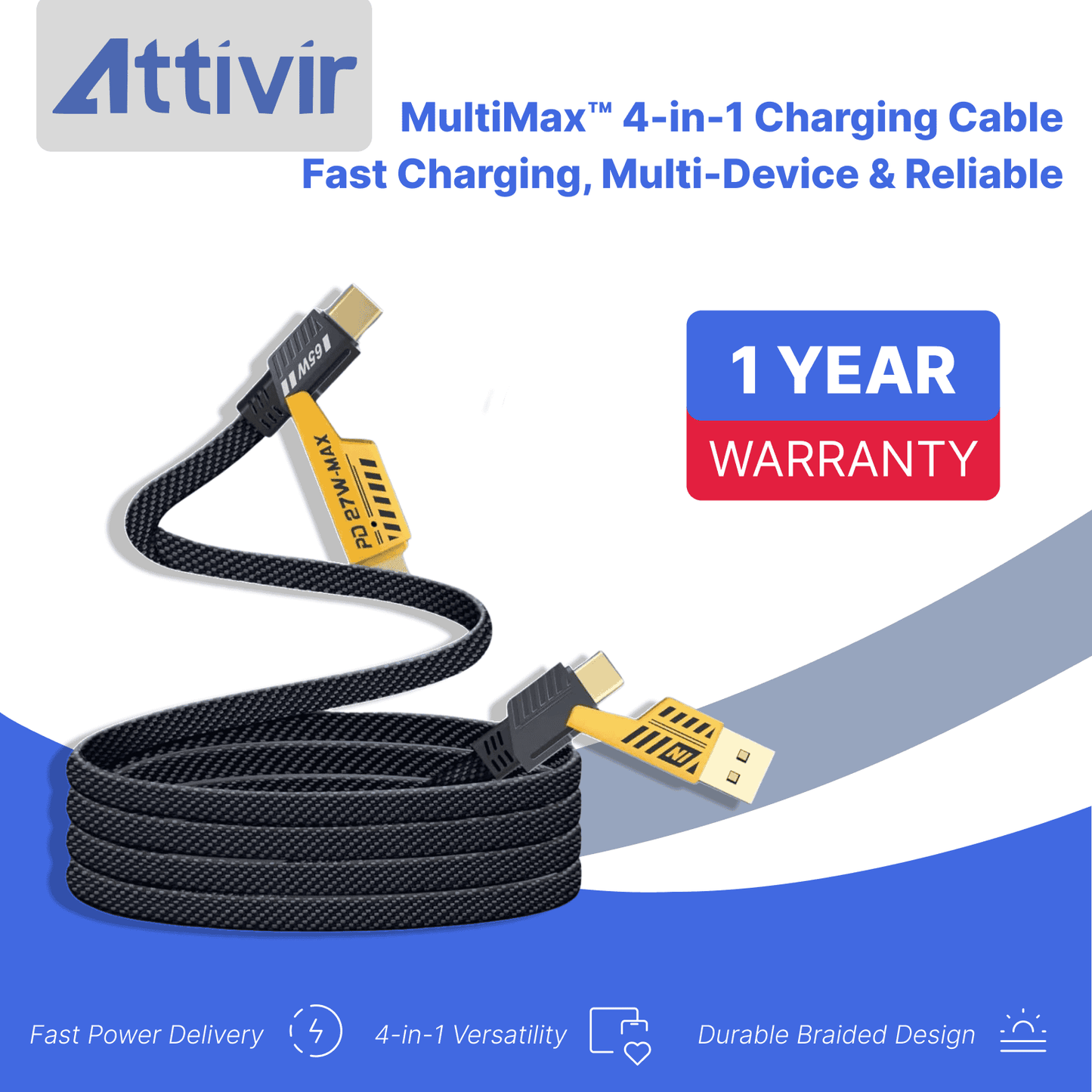 MultiMax™ 4-in-1 Charging Cable