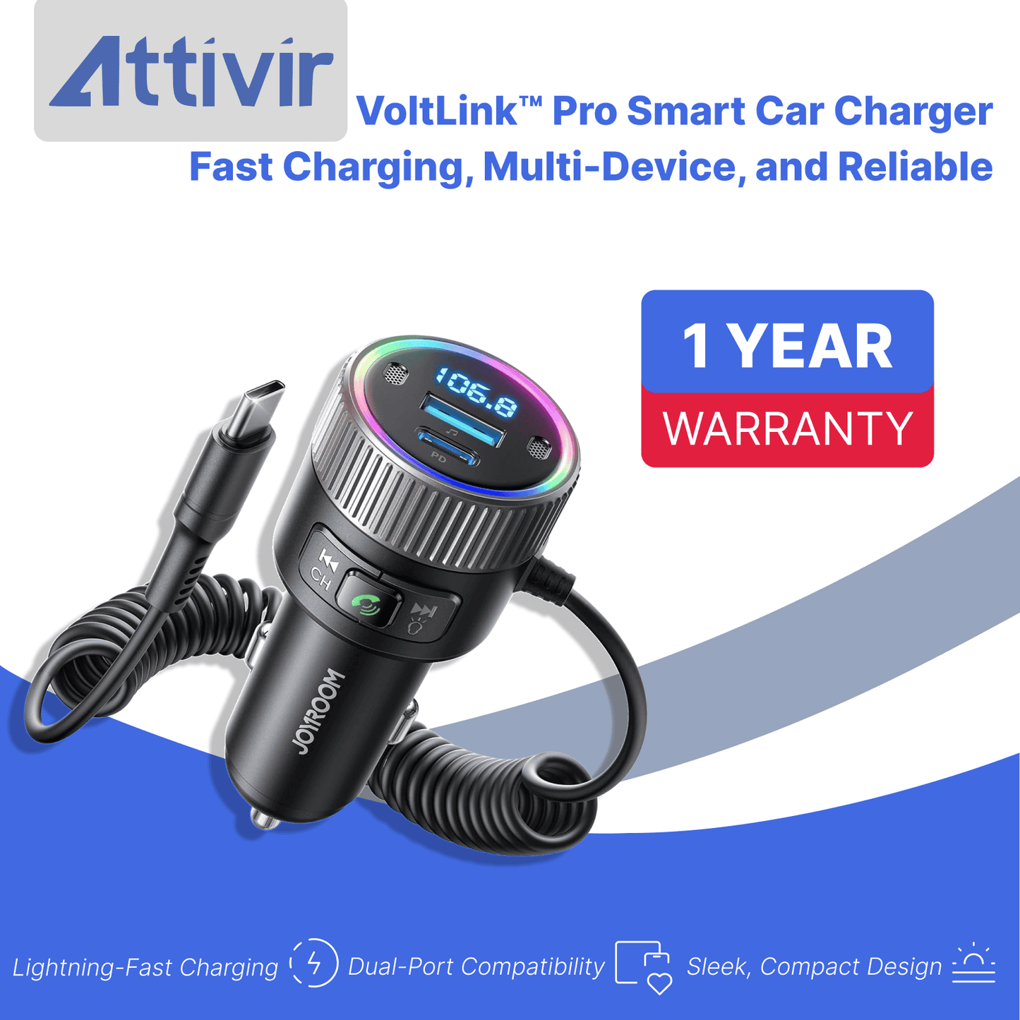 VoltLink™ Pro 60W Smart Car Charger