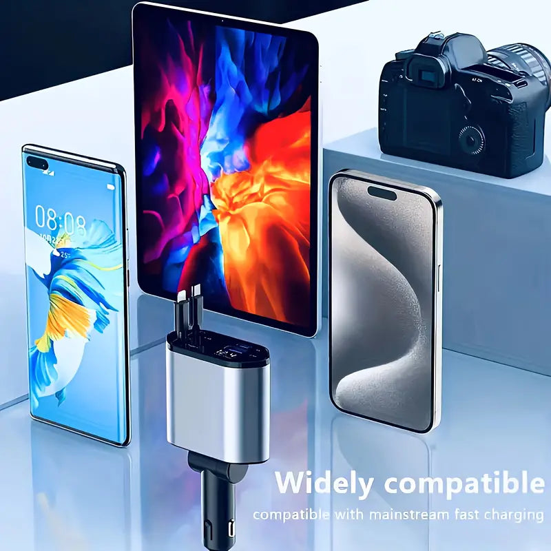 Robur™ 4 In 1 Car Charger Adapter